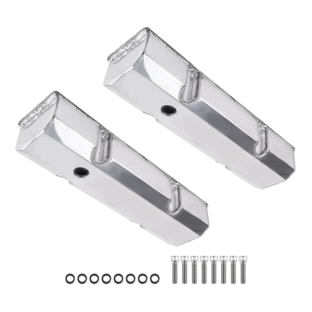 Fabricated Aluminum Valve Covers with Bolts for Chevy Small Block (283–327)