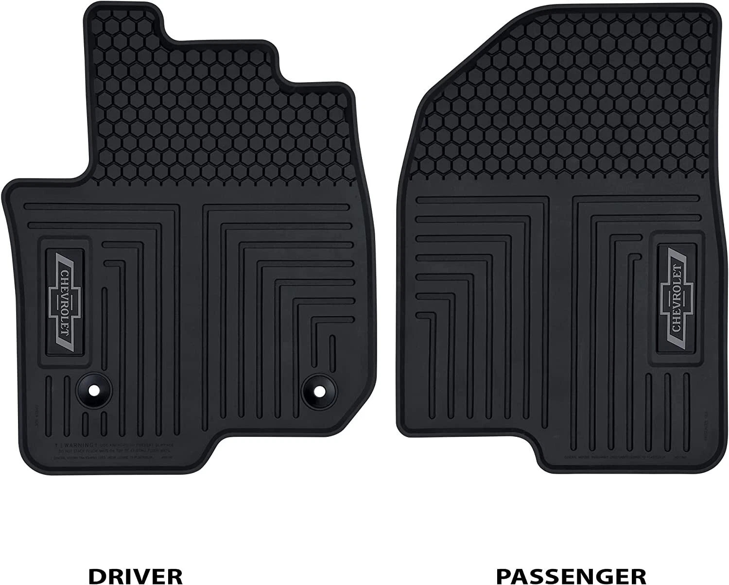 Set of 2 Front Floor Mats for Chevrolet Silverado (2019–2023)