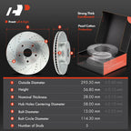 Front Side Drilled Rotors & Ceramic Pads for Subaru Legacy (2015)