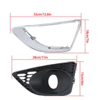 Set of 4 Fog Lamp Covers for Ford Fusion (2010–2012) Black Bezel