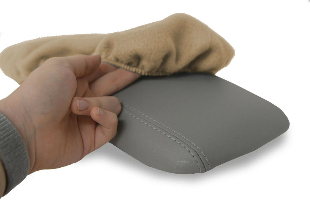 Fleece Console Lid Cover Protector for Ford Crown Victoria (2003–2011) Beige