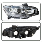 Halogen Projector Headlight for Honda Civic (2016–2018) Right Side
