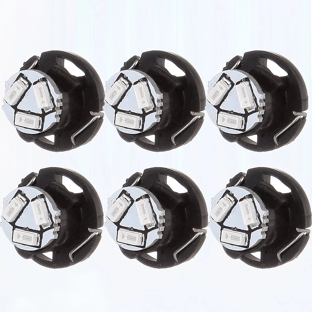 Set of 6 T5/T4.7 3-LED Bulbs for Dash A/C Control Light (12mm)