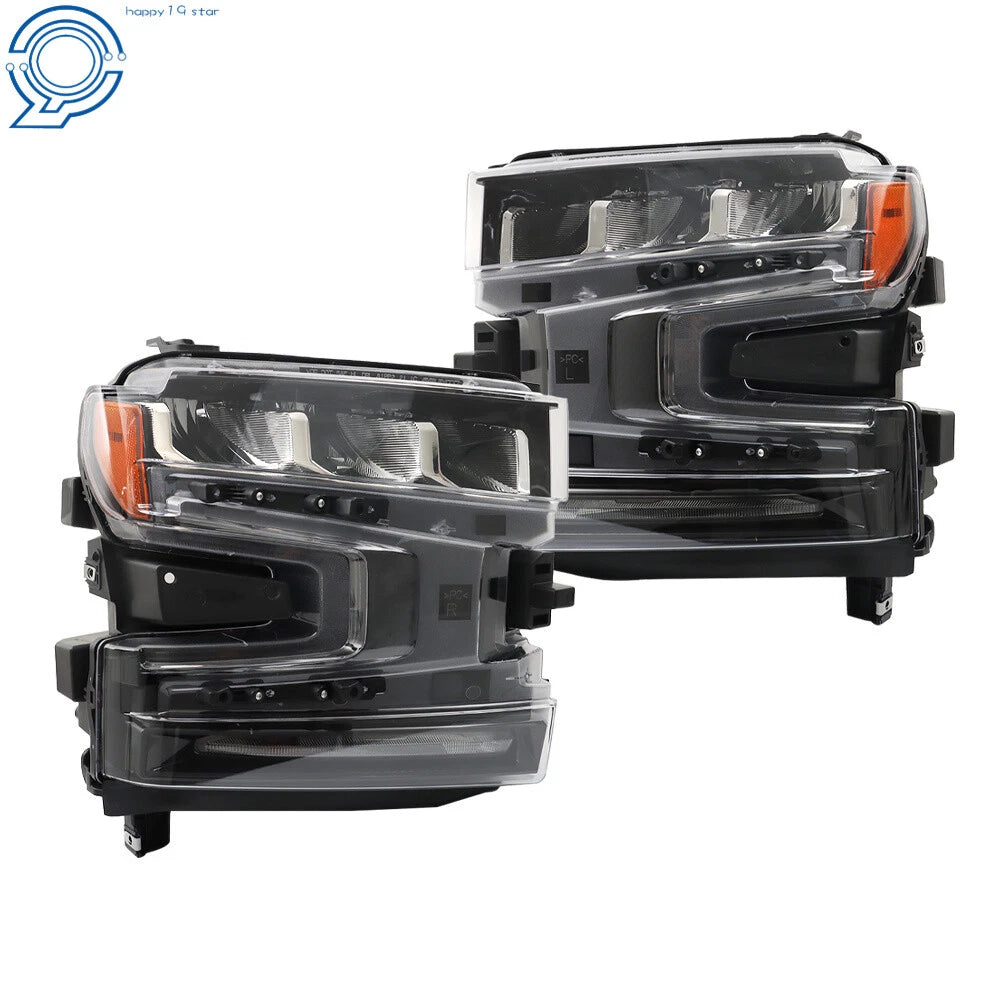 LED Headlights for Chevy Silverado 1500 (2019–2021) Chrome LH+RH