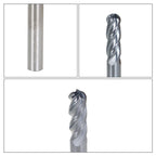 Set of 5 Carbide End Mills 1/4" 4 Flute Ball Nose