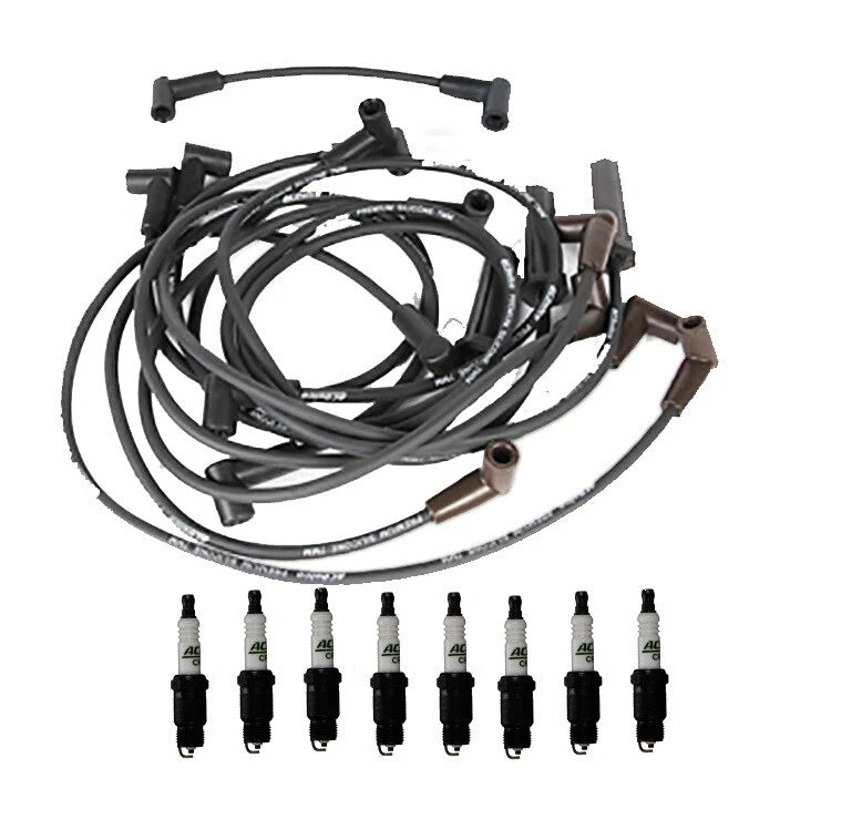 Ignition Wire Set & 8 ACDelco Spark Plugs for Chevy V8