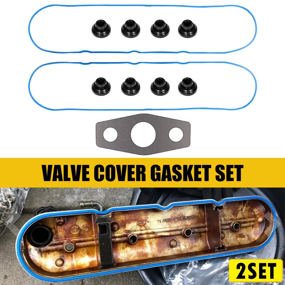Set of 2 Valve Cover Gaskets for GM LS 5.3L 4.8L 5.7L 6.0L 6.2L (VS5050)