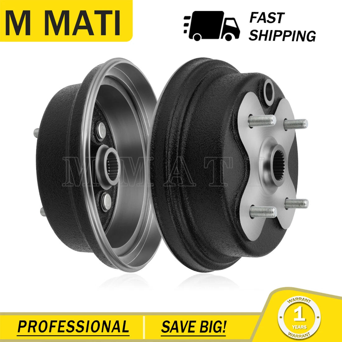 2X Front Wheel Brake Hub for Yamaha Kodiak 400 4WD (1993–1998)