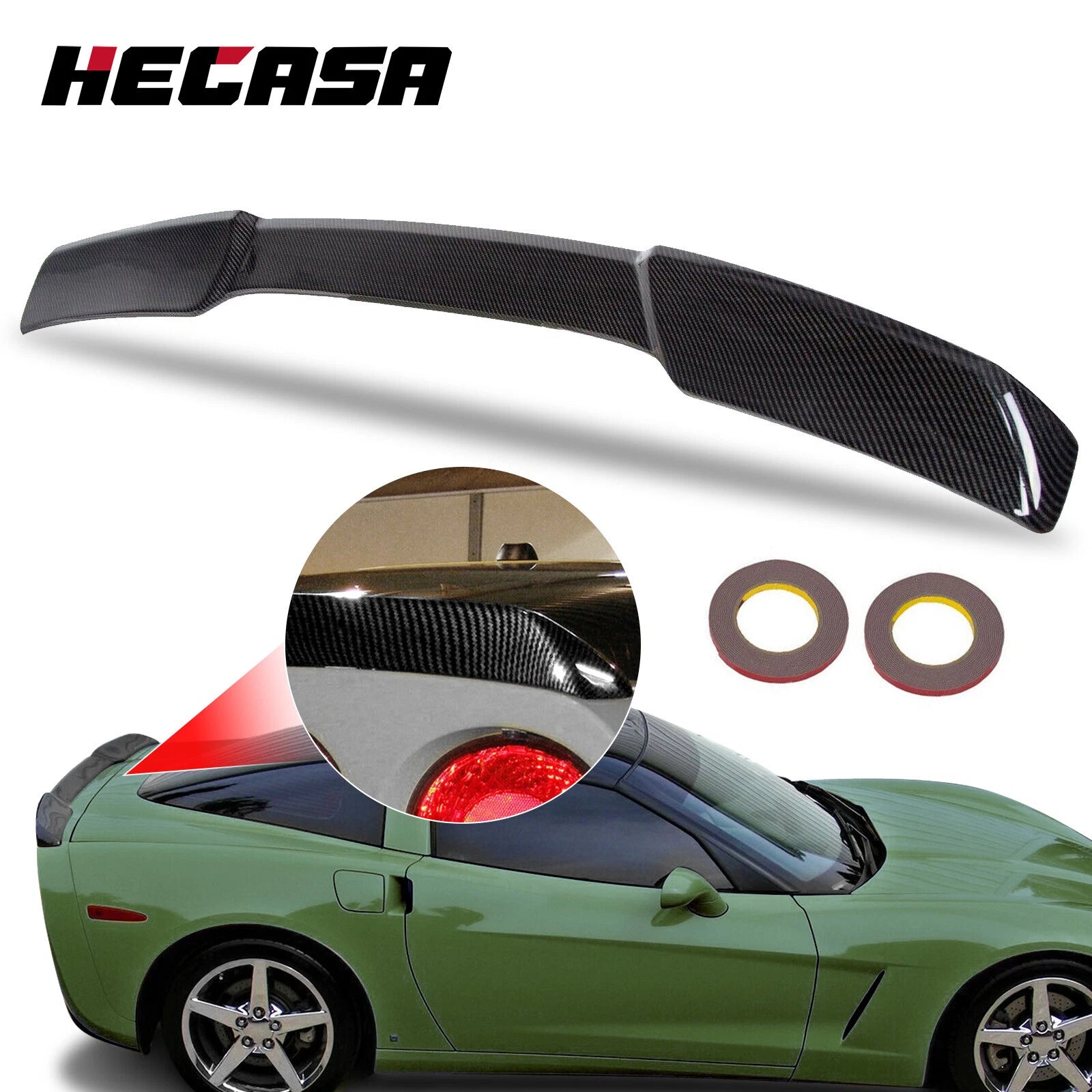 Trunk Wing Spoiler for Corvette C6 (2005–2013) H Style End Flushmount