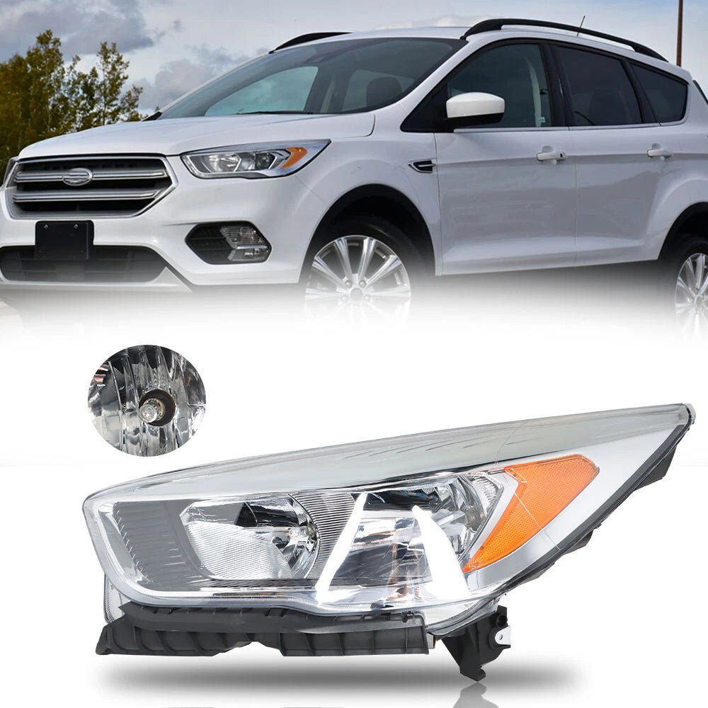 Headlight for Ford Escape (2017–2019) Halogen Driver Side