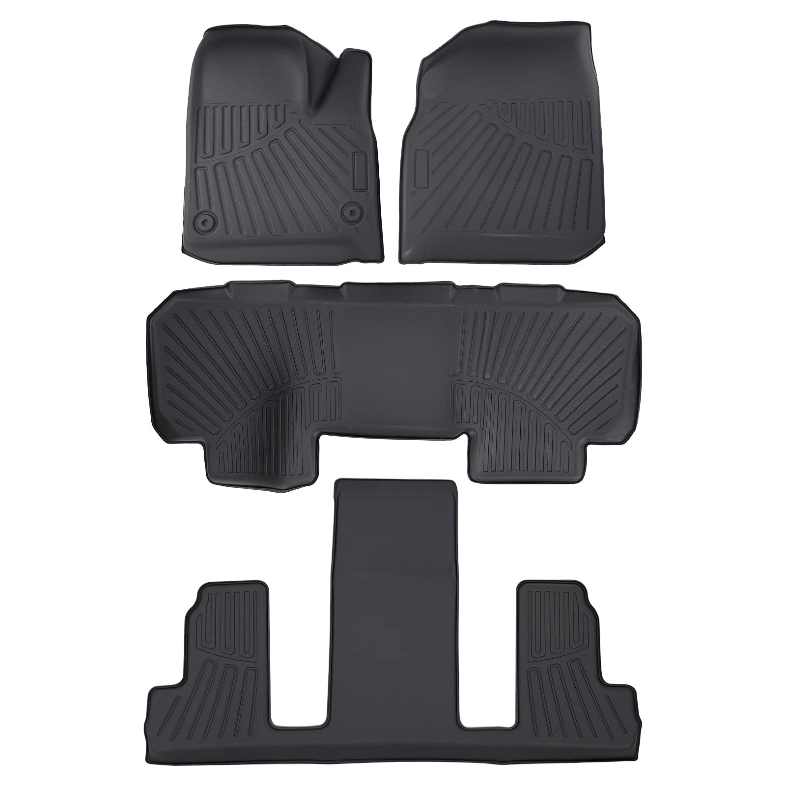 Floor Mats Liner for Buick Enclave (2018–2024) TPE Black All Weather