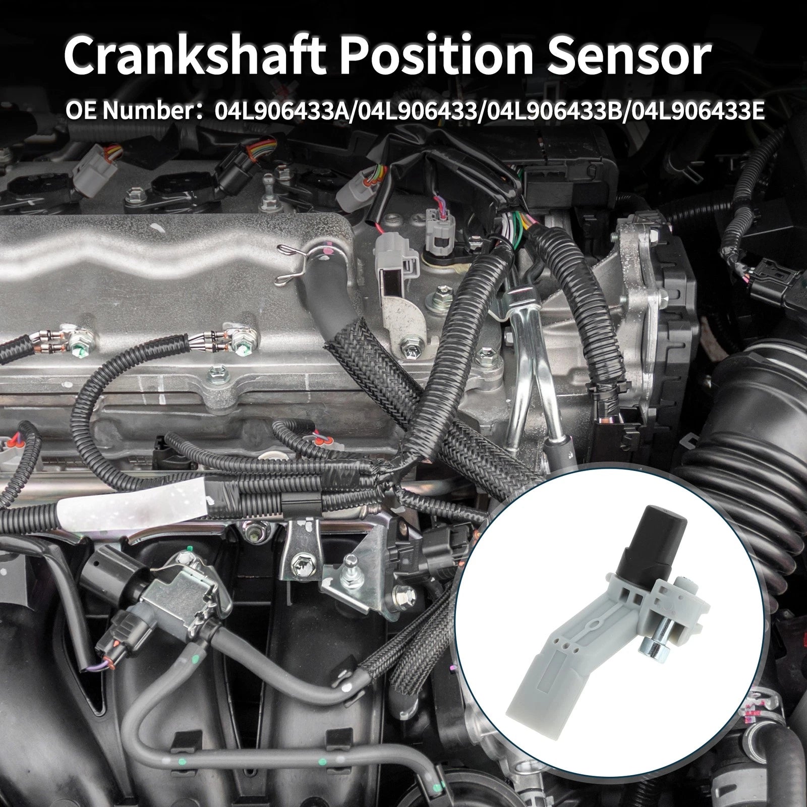 Crankshaft Position Sensor for Audi A3 2.0TDI (2015–2016) No. 04L906433A