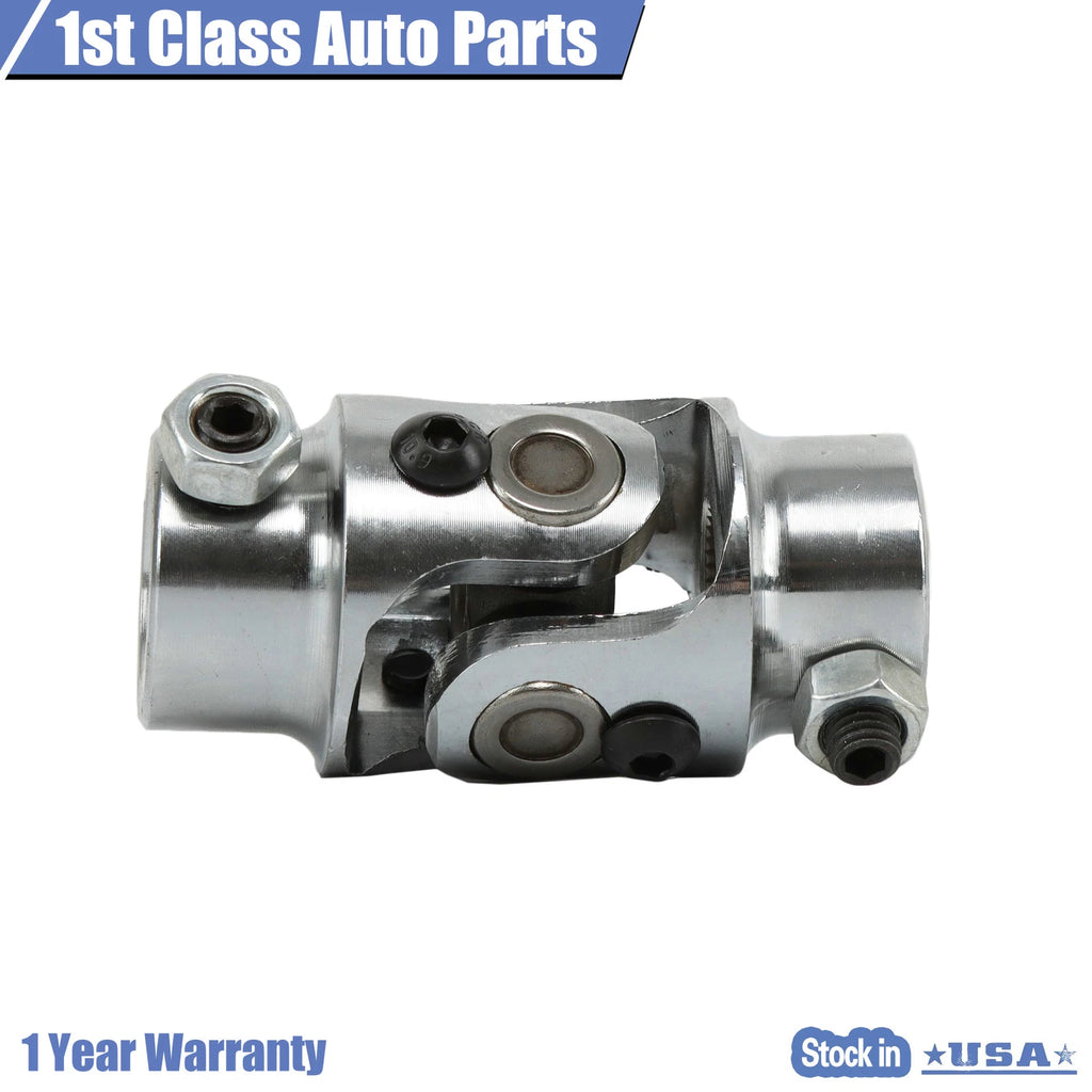 3/4" DD x 3/4"-36 Chrome Steering U Joint for Chevy GM (Hot Street Rod Muscle Car)