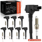 Set of 8 Ignition Coils & Spark Plugs for Mercedes-Benz 