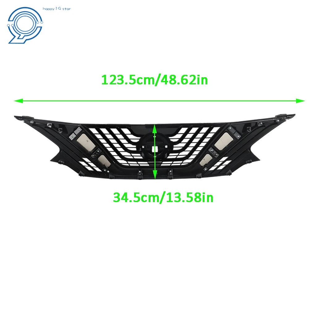 Front Bumper Grille for Nissan Murano (2015-2018) Chrome Black