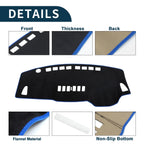 Dashboard Cover Mat for Nissan Tiida C11 (2004–2014) Black Blue Set of 1