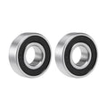 Set of 2 6202-2RS Deep Groove Ball Bearings 15x35x11mm Sealed Chrome Steel