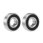 Set of 2 6202-2RS Deep Groove Ball Bearings 15x35x11mm Sealed Chrome Steel