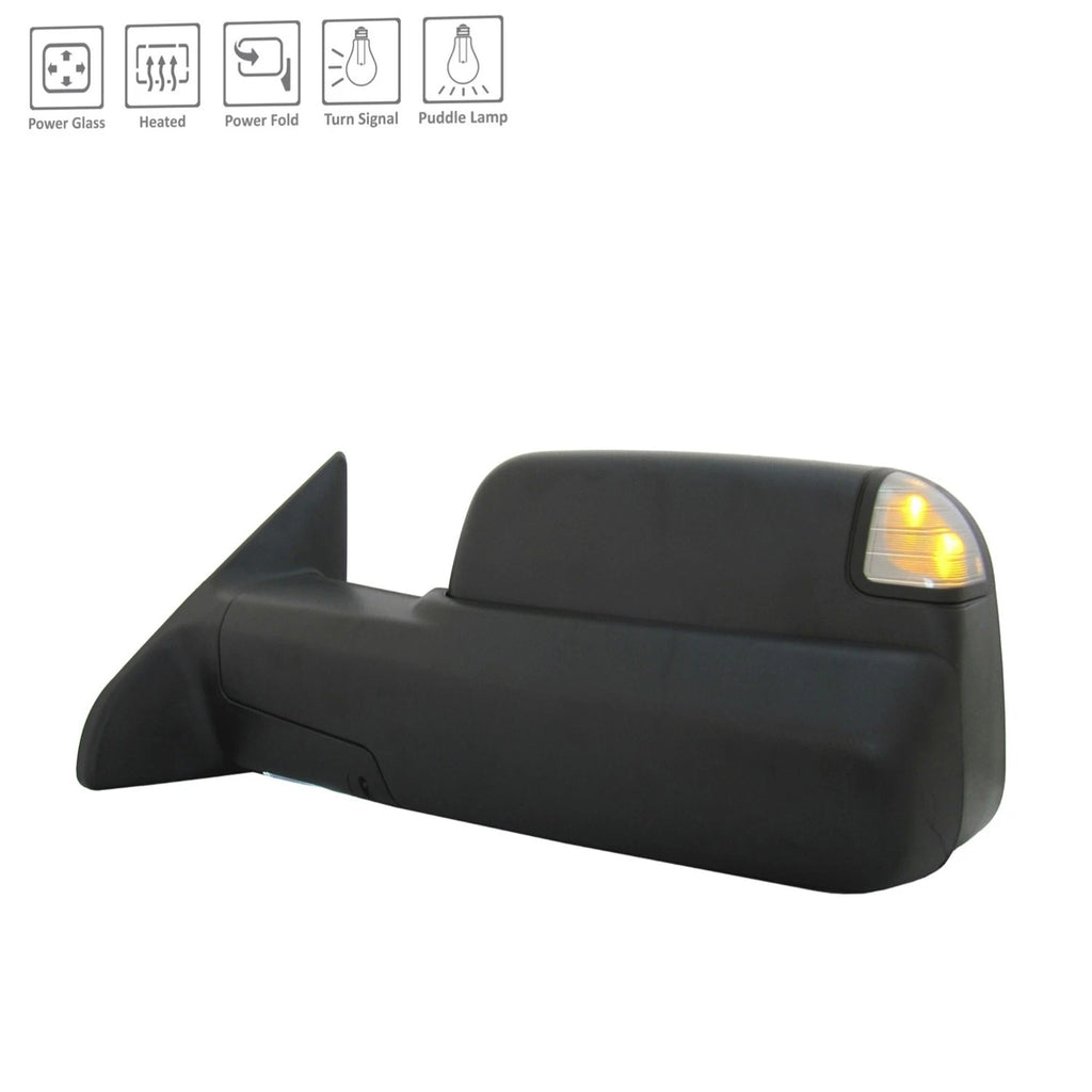 Driver Side Door Mirror Replacement Textured Power Folding for Toyota RAV4 (2013–2018)