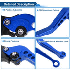 Adjustable Short Brake Clutch Levers for BMW R Nine T (2014–2016) - Blue