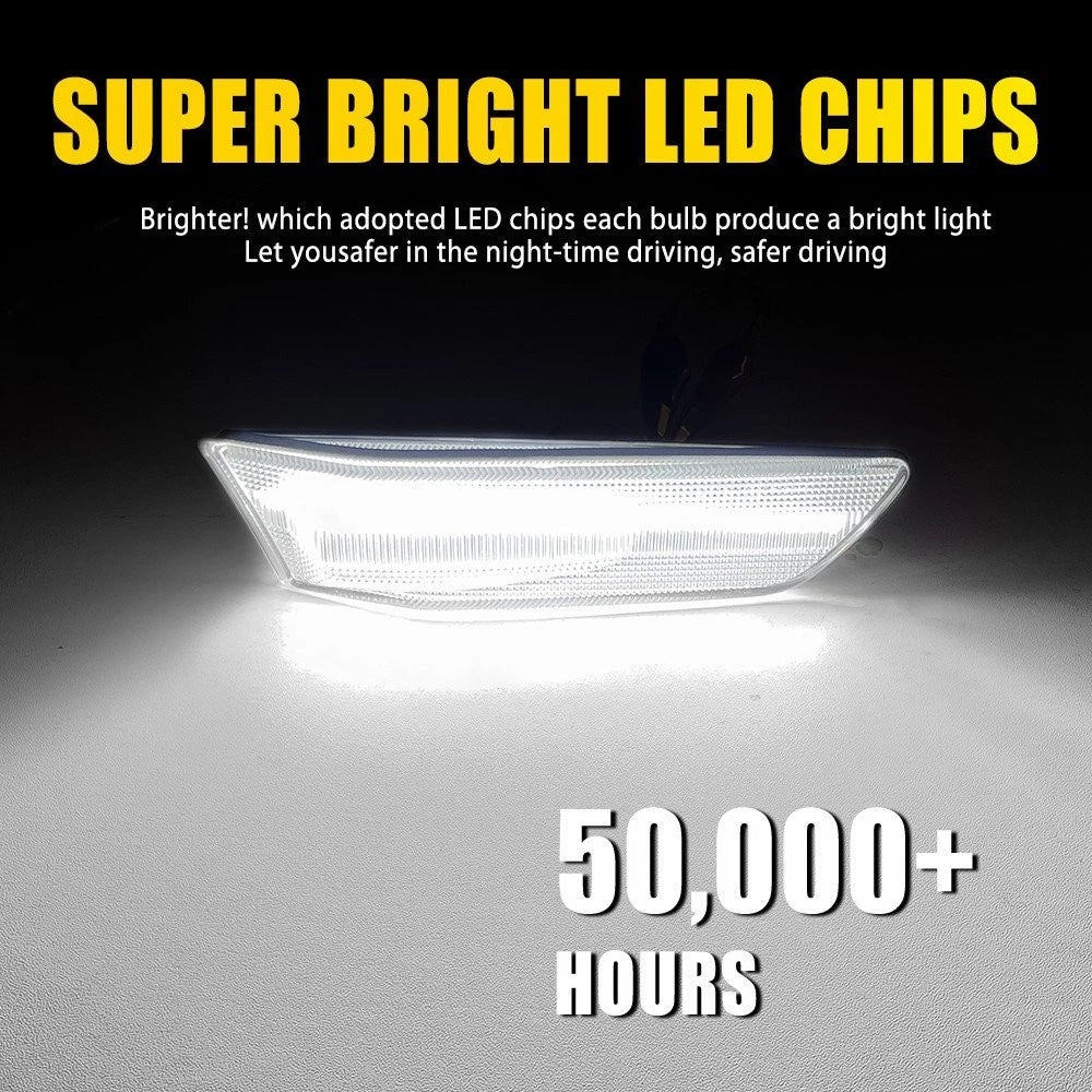White LED Front Bumper Side Marker Light for Infiniti G35 Coupe (2003–2007)