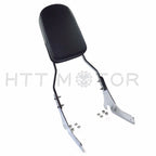 Chrome Skull Backrest Sissy Bar Leather Pad for Kawasaki VN800 (1996–2005)