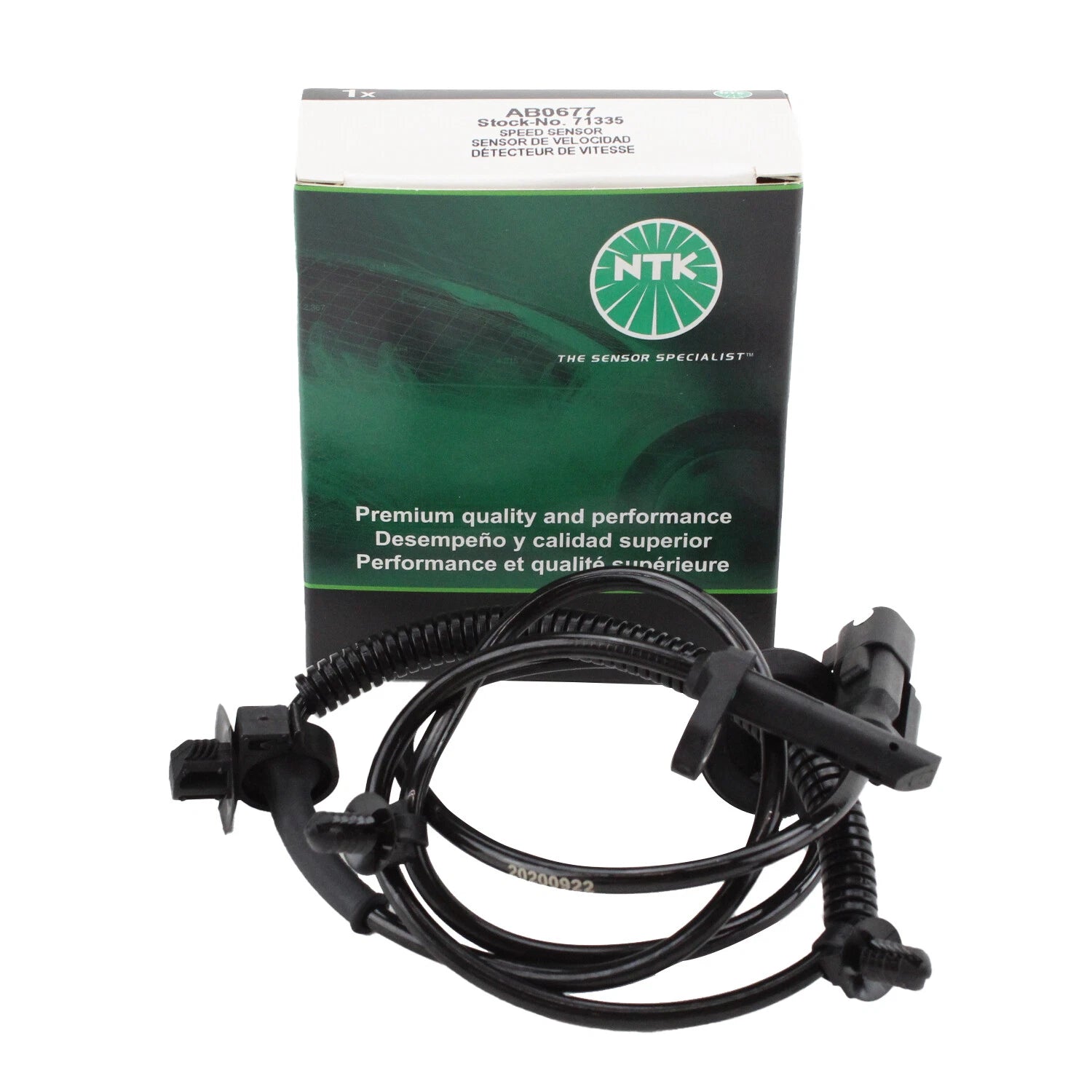 NTK Front ABS Wheel Speed Sensor AB0677 for
