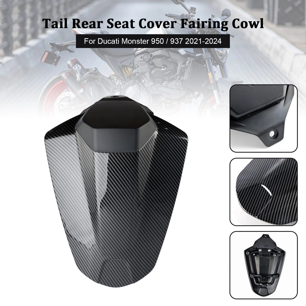 Tail Rear Seat Cover Fairing Cowl for Ducati Monster 950 937 (2021–2024) Carbon