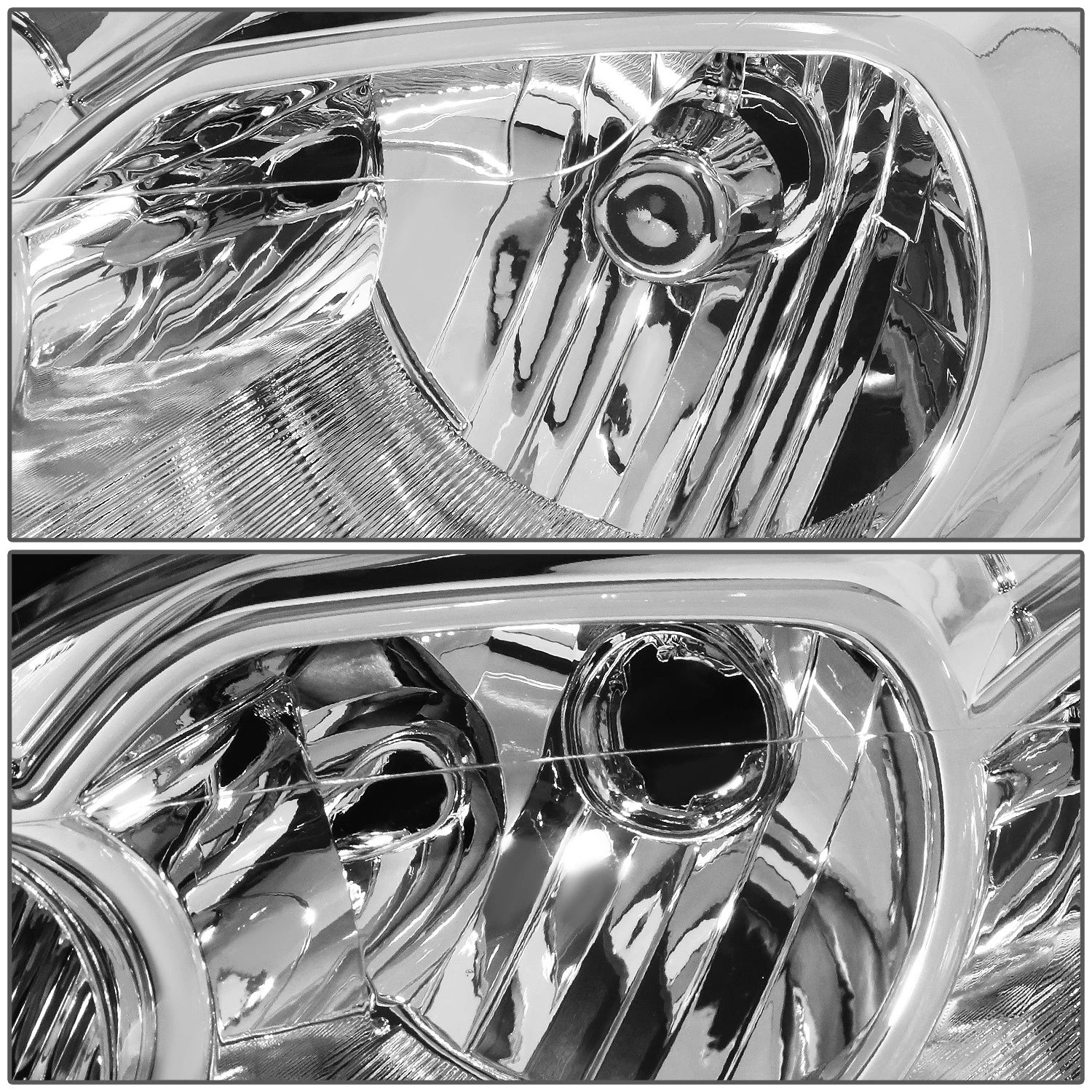 Chrome/Amber Signal Bumper Headlight Lamps for Chevy Impala (2006–2016)
