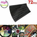 72pcs Black Wheel Spoke Wraps for Motorcycle Dirt Bike CRF EXC YZF