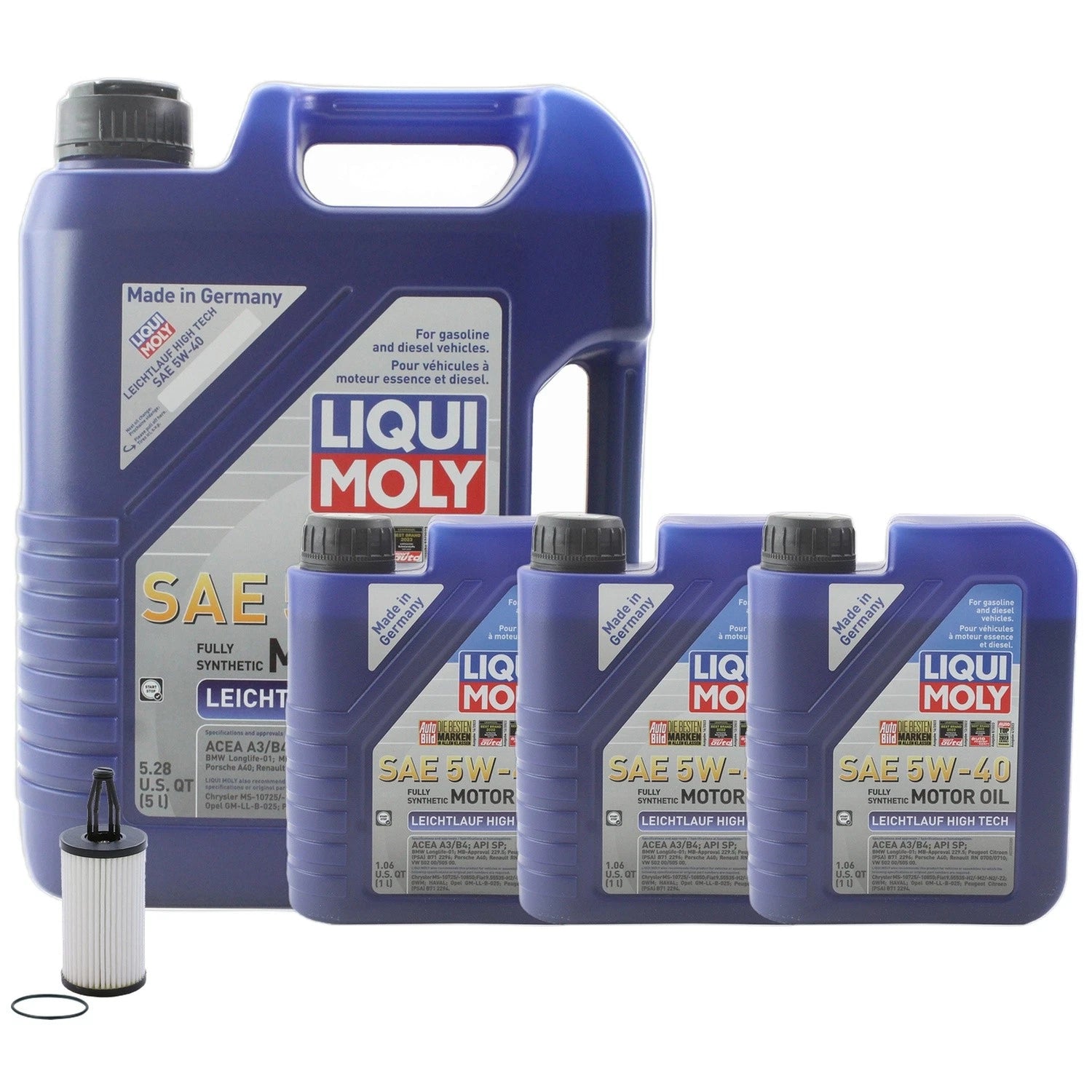 Engine Oil Change Kit 5W-40 for Mercedes-Benz W222 S550 (2014–2020)