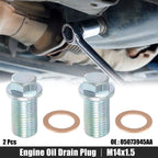 2X M14x1.5 Engine Oil Drain Plug Screw w/ Seal Ring for Dodge 