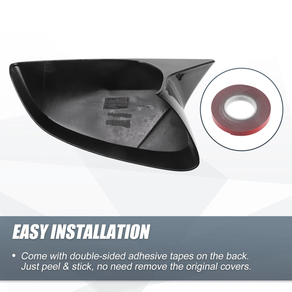 Pair Rearview Mirror Cover Overlay Gloss Black for Subaru BRZ (2012–2020)