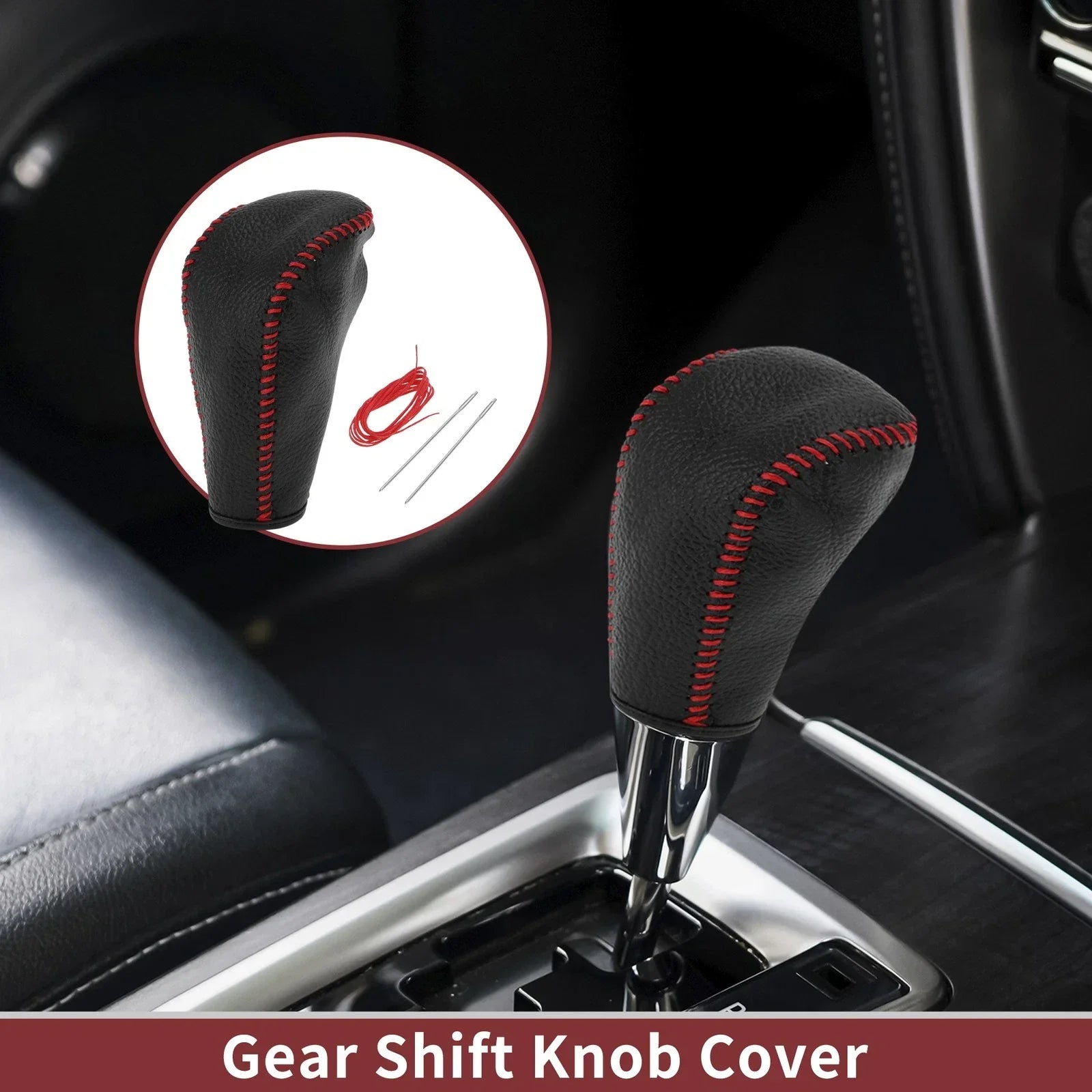 1 Pc Gear Shift Knob Cover Faux Leather for BMW 3 Series E90 (2004 - 2012)