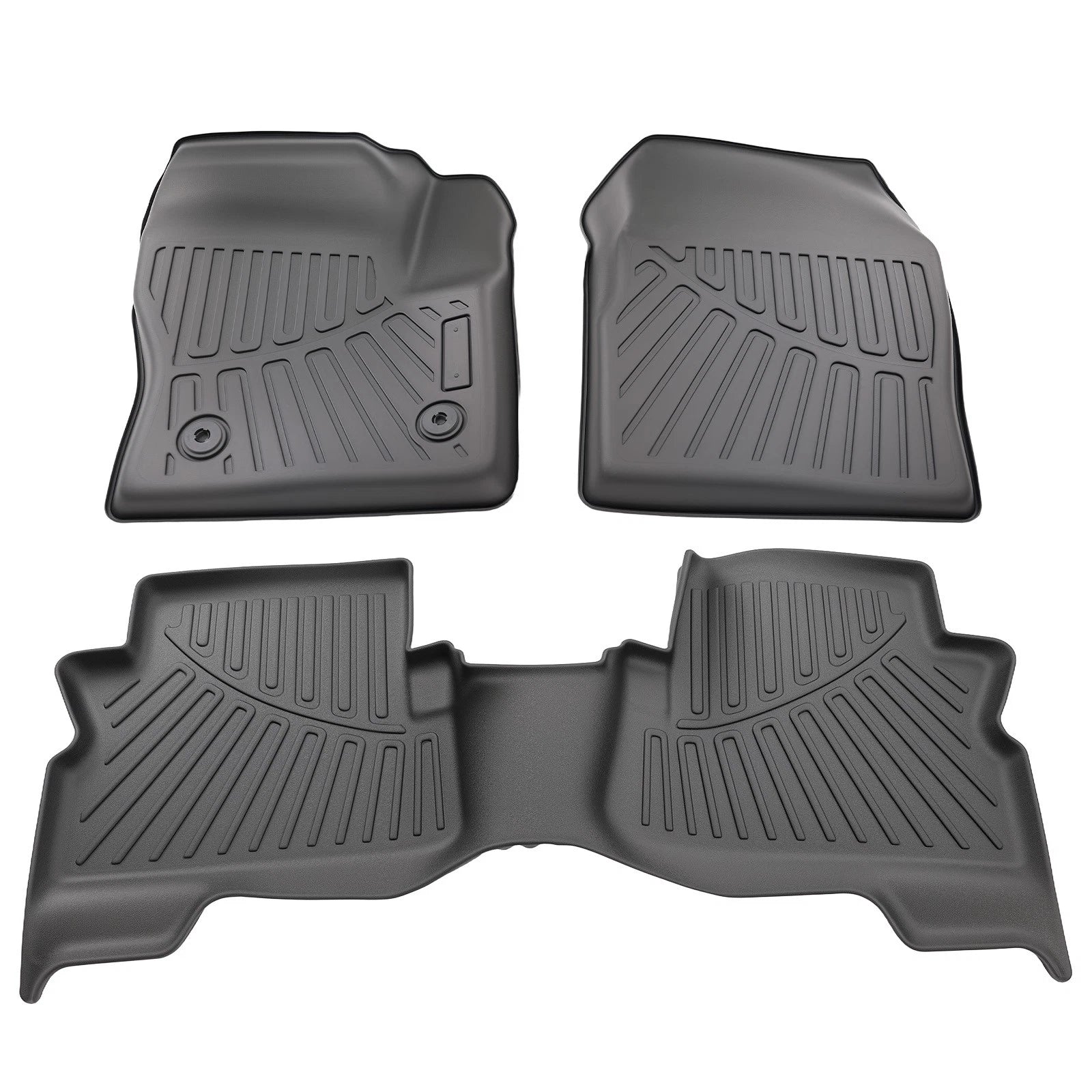 Black Carpet Floor Mats for Ford Escape C-Max (2013–2019) TPE Rubber