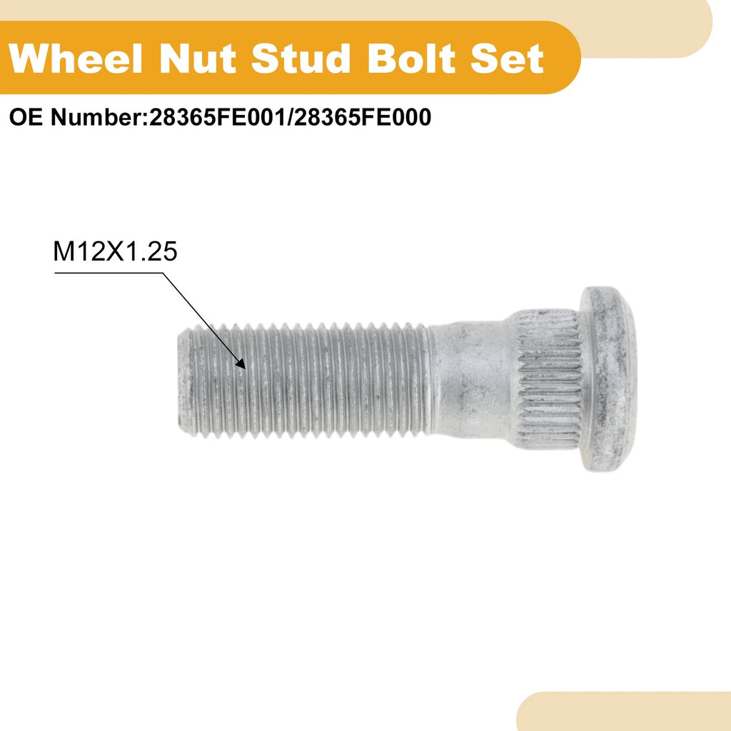 M12x1.25 Wheel Lug Stud Set of 5 for Subaru BRZ (2013–2025)
