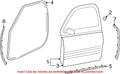 Genuine OEM Door Seal for Dodge Ram 1500 2500 3500 (2010–2023) 55112358AE