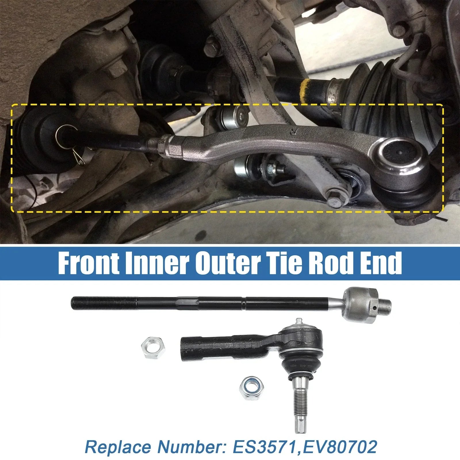 4 Pcs Tie Rod End Links for Dodge Challenger Charger (2011-2023)