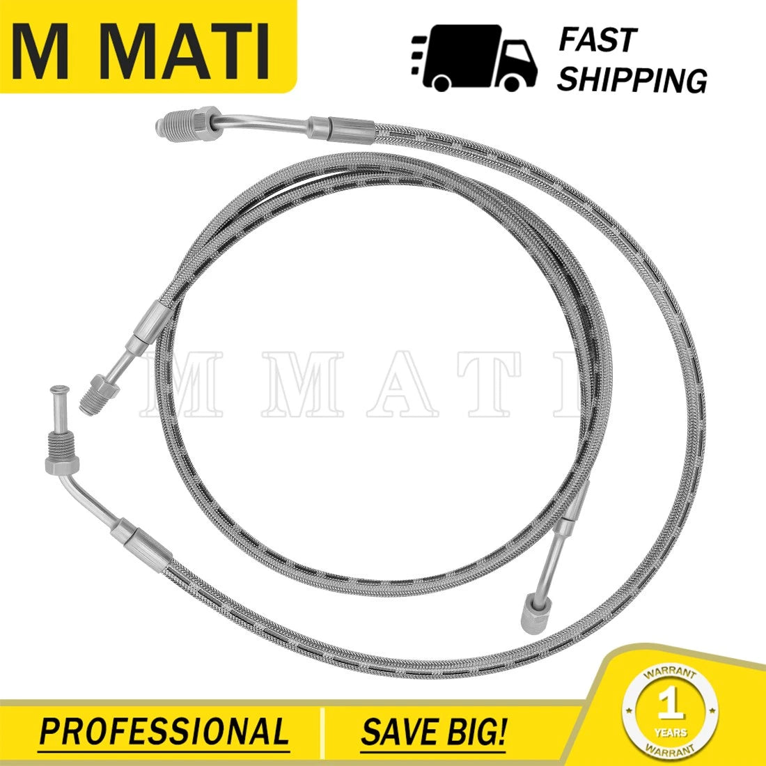 Brake Line Hose Set for Polaris Ranger 425 500 650 (1910484 1910485)