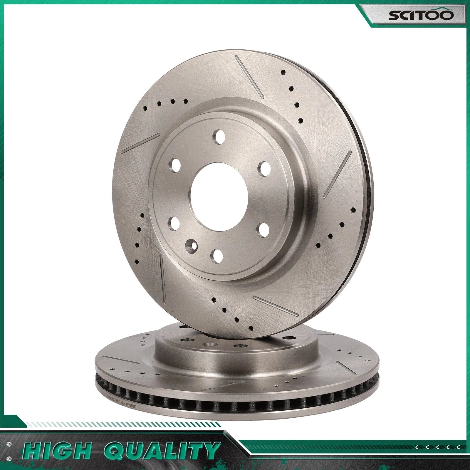 Front Drilled Slotted Brake Rotors for Buick Enclave Saturn Outlook (2008–2017)