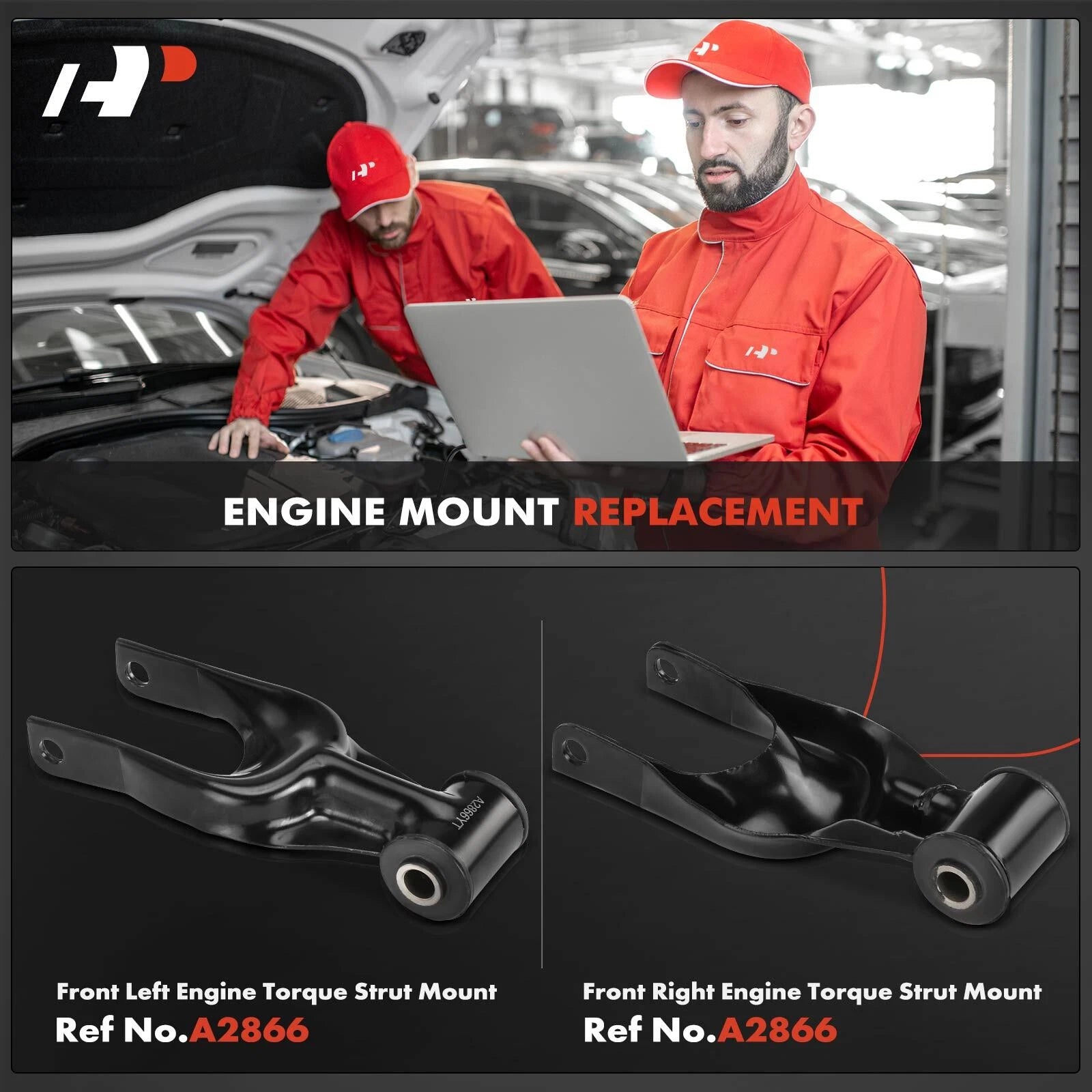 2X Front Torque Strut Mount for Chevrolet Impala (2000-2005) Buick LaCrosse