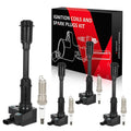 Set of 4 Ignition Coil Spark Plugs for Ford Escape (2013–2016) Transit Connect (2014–2016)