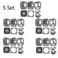 Set of 5 Carburetor Diaphragm Repair Kit for Kawasaki TH43 TH48 Elite 4700