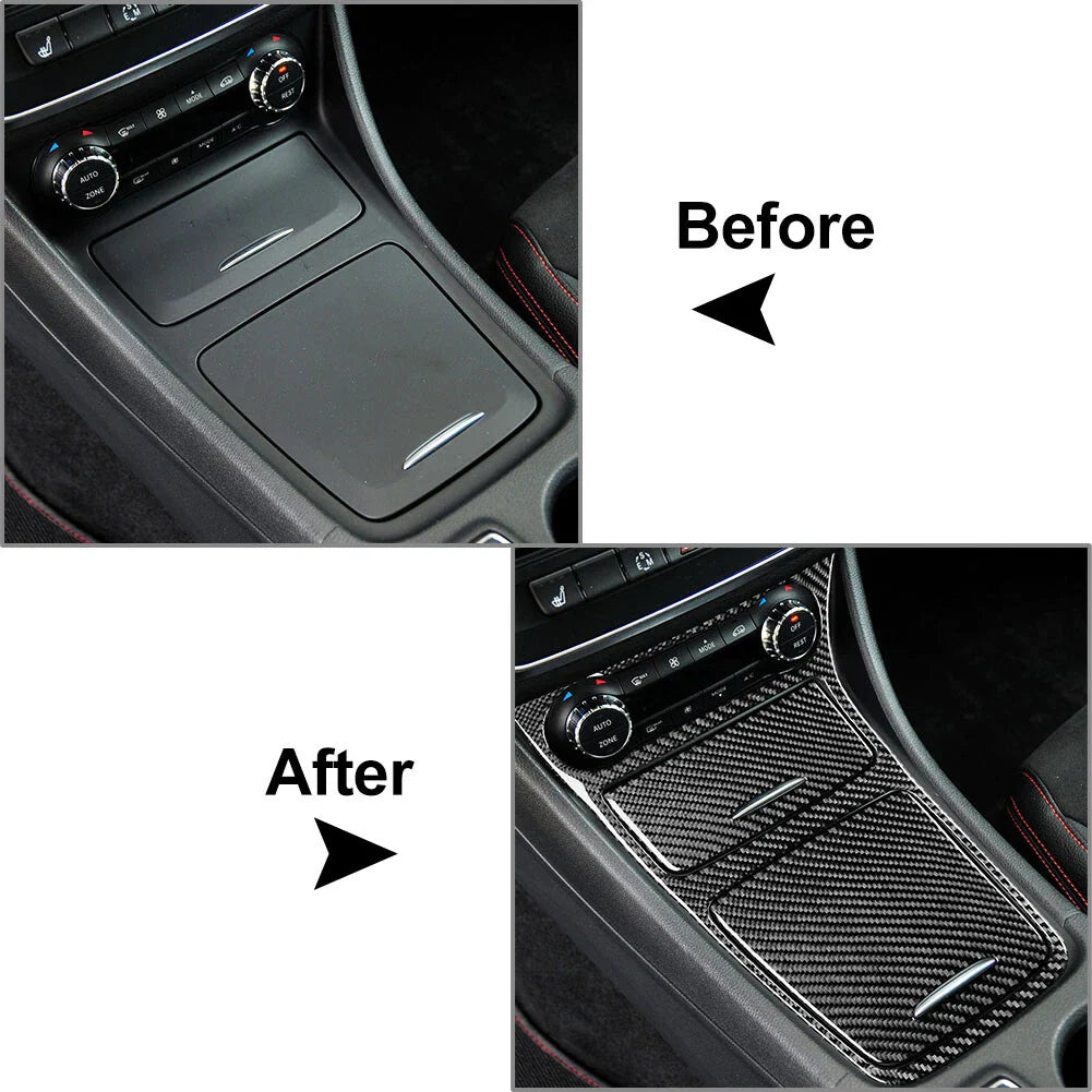 Carbon Fiber Interior Console Trim for Mercedes A Class W117 (2013-2018)