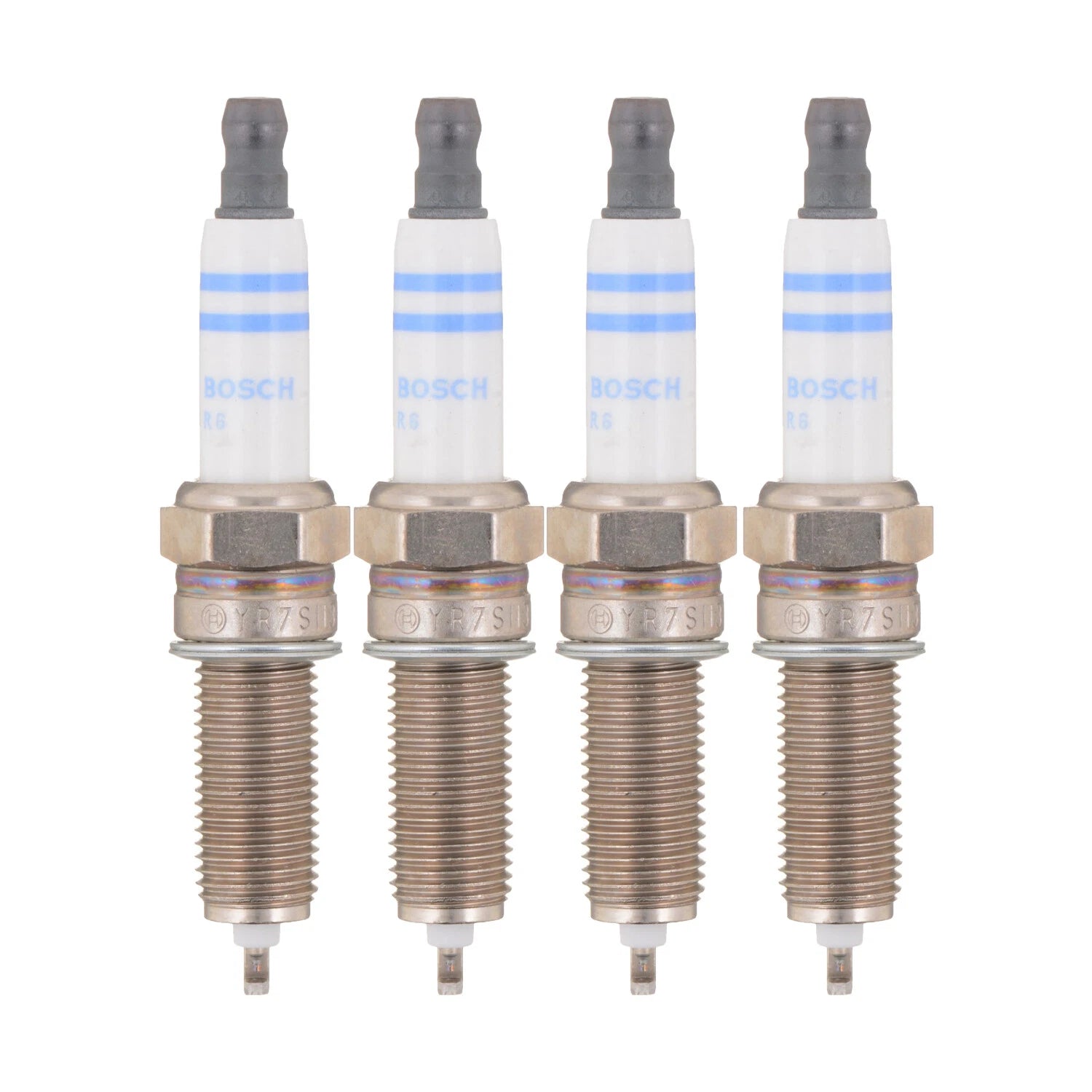 Set of 4 Bosch OE Fine Wire Double Iridium Spark Plugs for Sonata Optima (2011–2019)