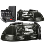 Smoked Headlight & Clear Bumper Lamp Set for Dakota Durango (1997–2004)