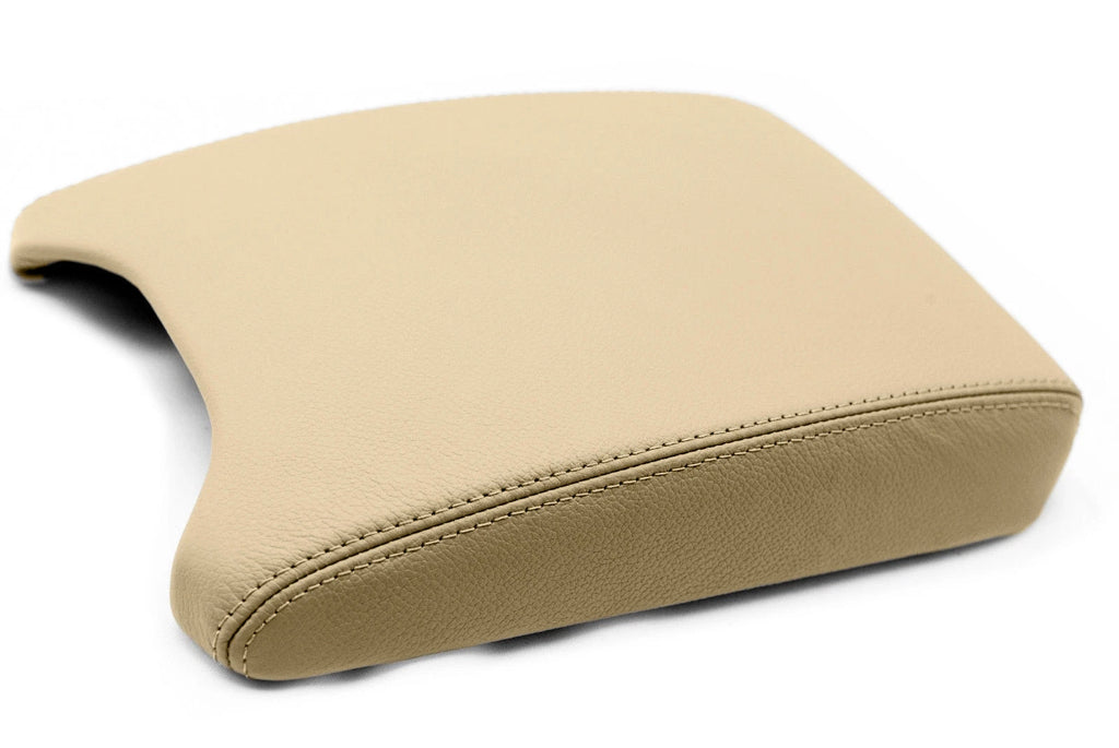 Leather Synthetic Center Console Armrest Cover for BMW X5 (2000–2006) Beige