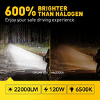 4X AUXITO 9005 HB3 LED Headlight Bulbs for High Low Beam (6500K, 5000LM)