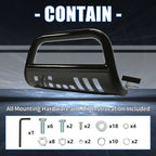 3" Bull Bar Push Front Bumper Grille Guard for Dodge Ram 1500 (2009–2023)