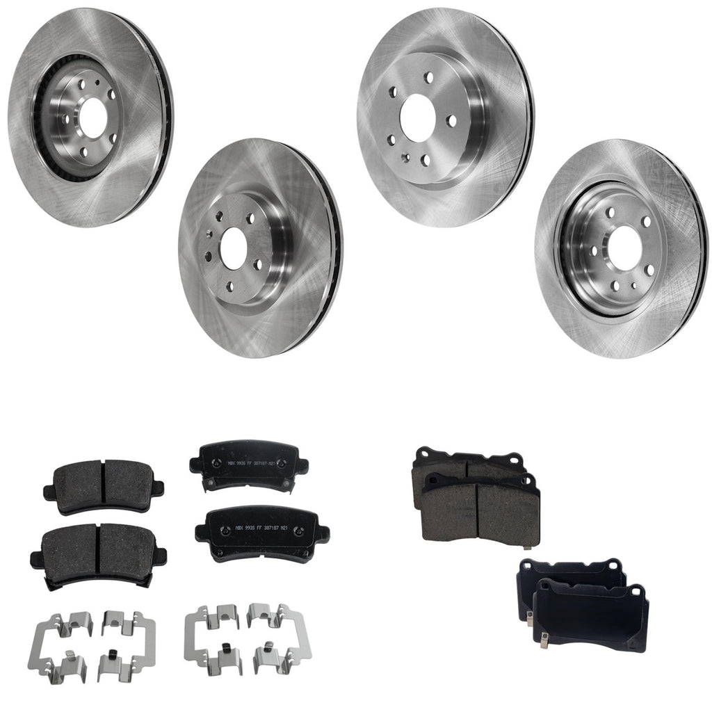 Disc Brake & Pad Kit for Cadillac XTS (2013–2017) Ceramic/Organic Pads